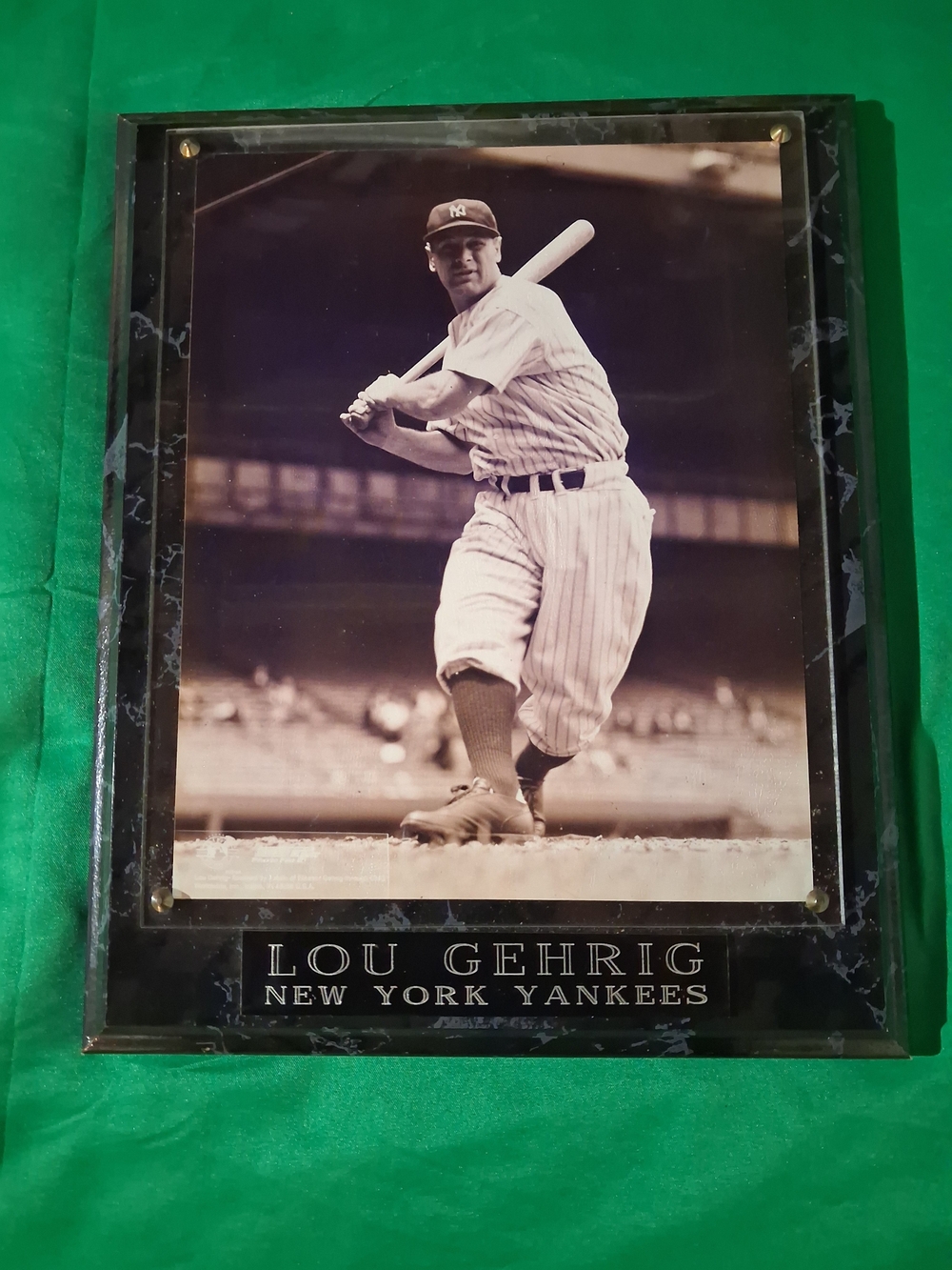 MLB Lou Gehrig Black and White Wall Plaque